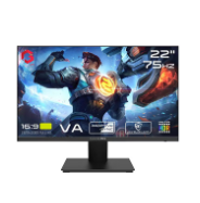 22 Inch FHD 75 Hz VA Flat Gaming Monitor Fixed Stand Black